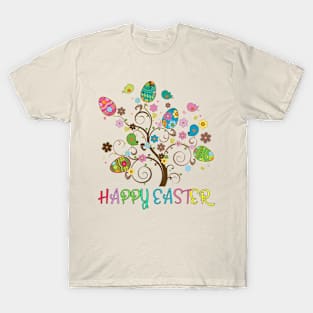 Happy Easter Tree Egg Spring Season Time T-Shirt